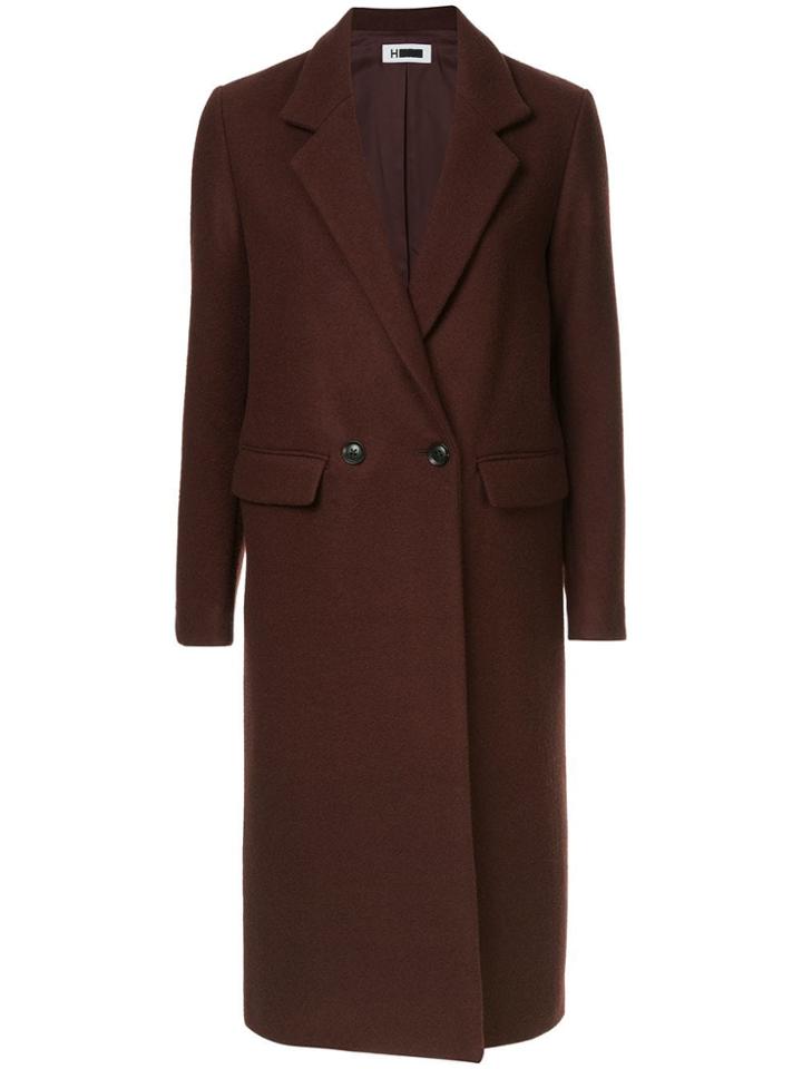 H Beauty & Youth Long Single Breasted Coat - Red