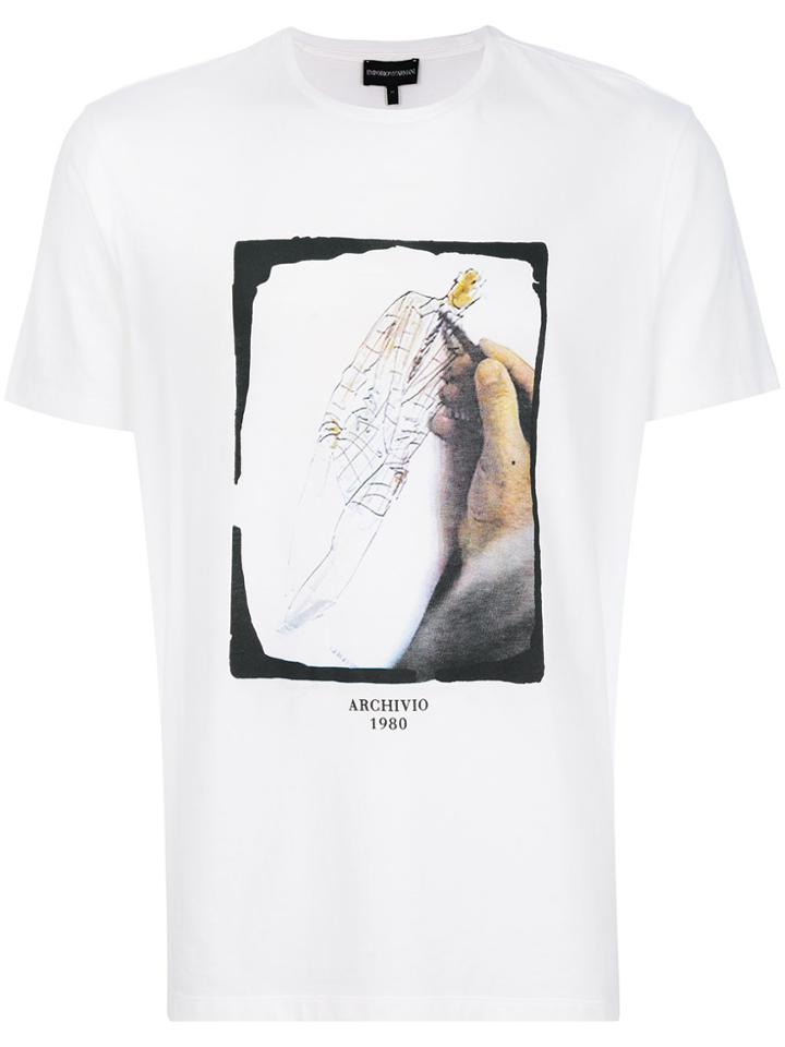 Prada Landscape Print T-shirt - White