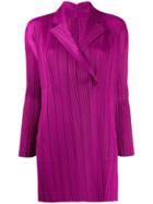 Pleats Please Issey Miyake Micro-pleated Fitted Jacket - Pink
