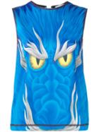 J.w.anderson - Sleeveless Dragon Top - Women - Polyester/spandex/elastane - 8, Blue, Polyester/spandex/elastane