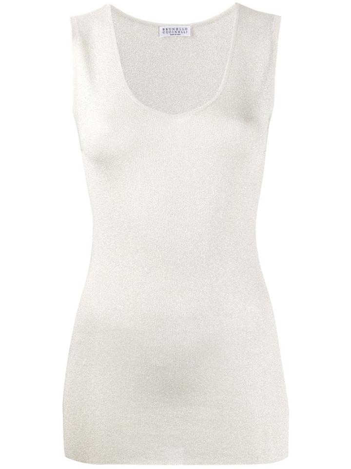 Brunello Cucinelli Scoop Neck Tank Top - Neutrals