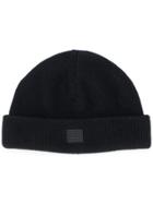 Acne Studios Patch Beanie Hat - Black