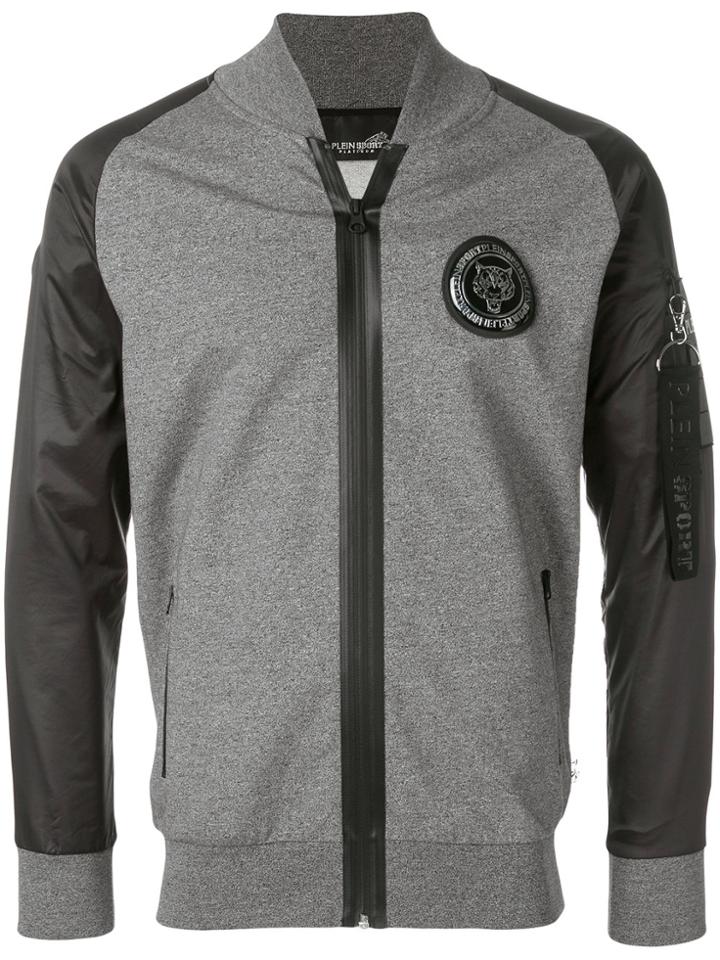 Plein Sport Russell Badge Bomber - Grey