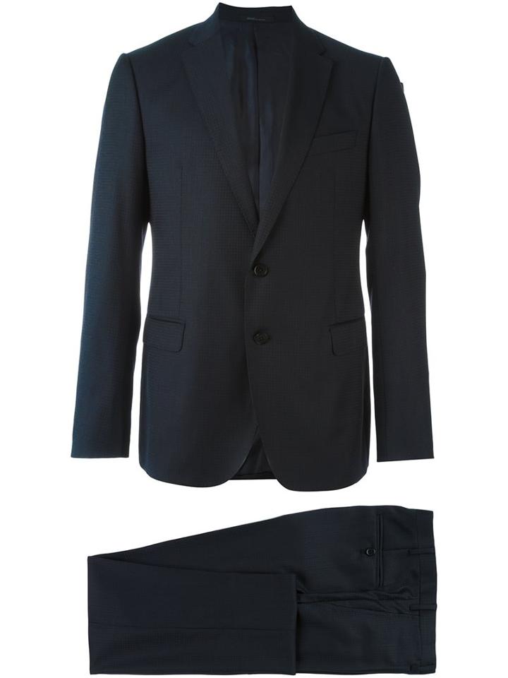 Armani Collezioni Two Piece Suit, Men's, Size: 48, Grey, Acetate/viscose/virgin Wool