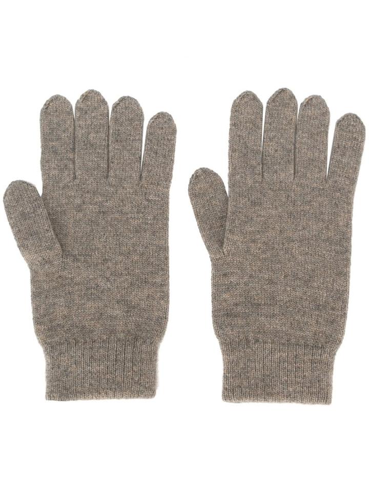N.peal Cashmere Ribbed Gloves, Adult Unisex, Nude/neutrals, Cashmere