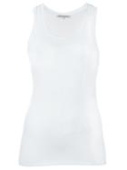 Stefano Mortari Plain Tank Top, Women's, Size: 38, White, Viscose/spandex/elastane