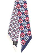 Gucci Geometric Logo Print Scarf - Blue
