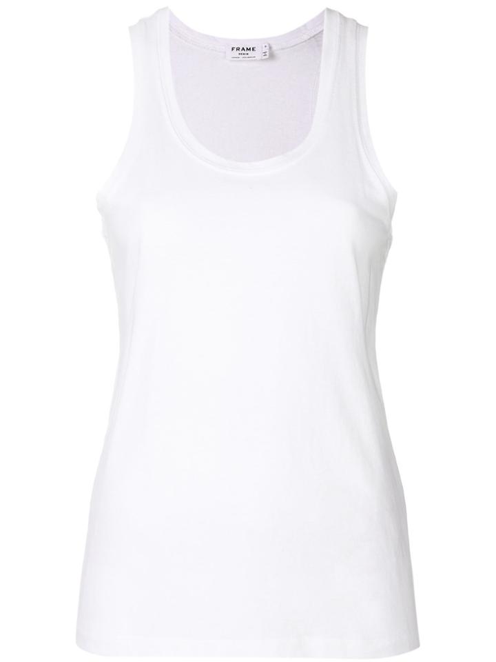 Frame Denim Washed Out Tank Top - White