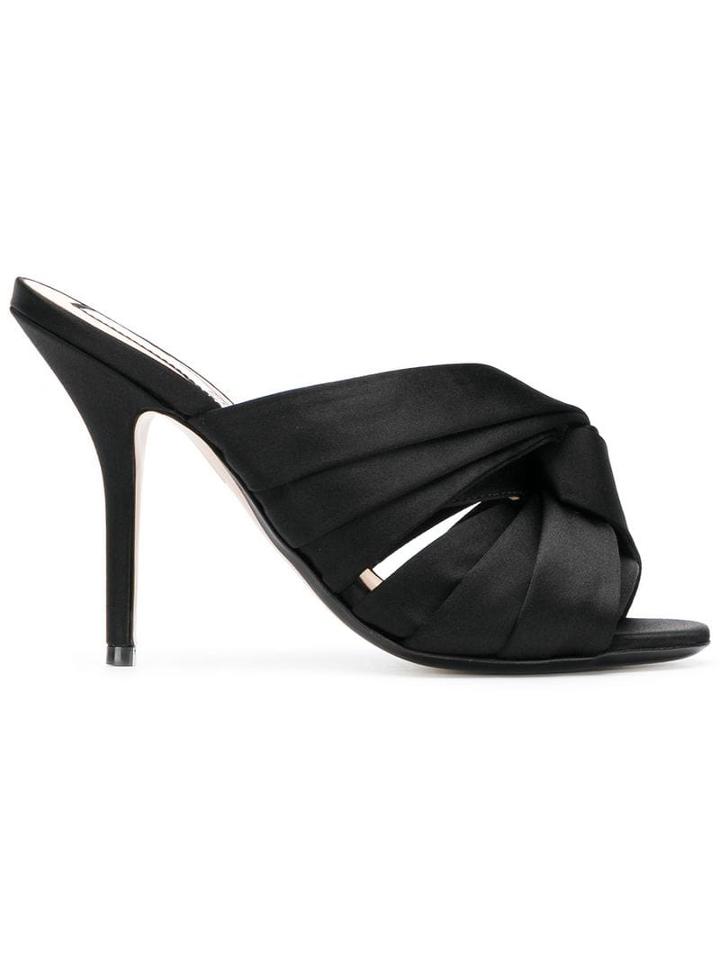 Nº21 Open Toe Mules - Black