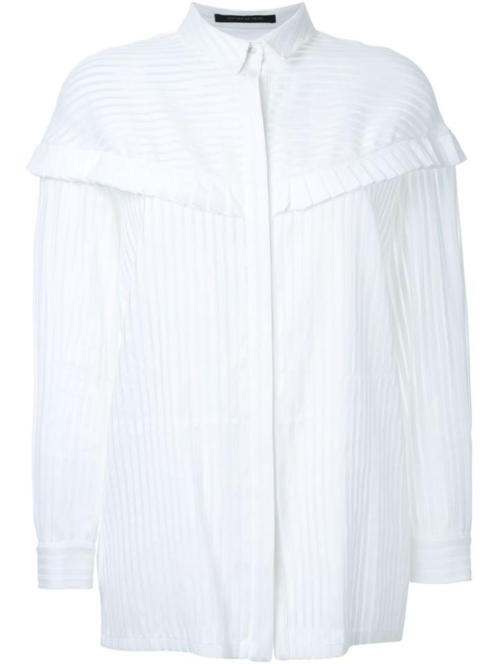 Mother Of Pearl Pleated Stripe Shirt