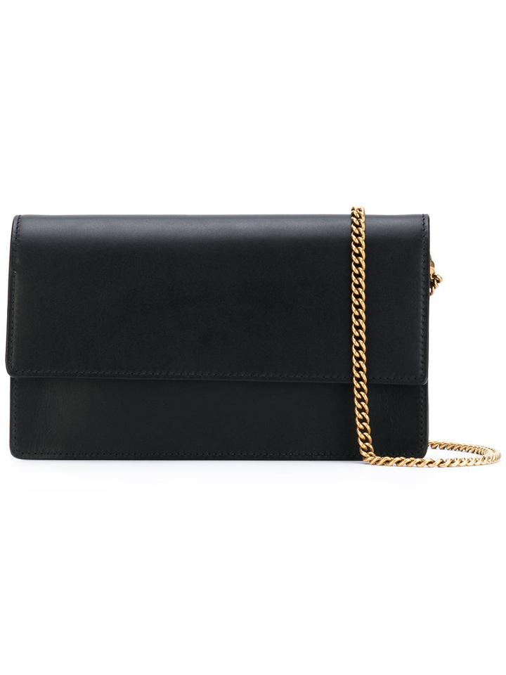 Alexander Mcqueen - Insignia Charm Clutch - Women - Calf Leather - One Size, Black, Calf Leather