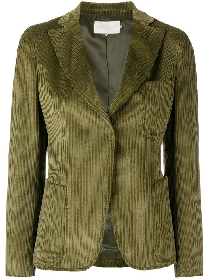 L'autre Chose Corduroy Pattern Blazer - Green