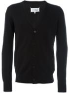 Maison Margiela Elbow Patch Cardigan, Men's, Size: Xxl, Black, Cotton/leather/wool
