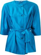 Etro Kimono Sleeves Jacket, Women's, Size: 48, Blue, Silk