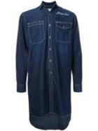 Maison Mihara Yasuhiro Elongated Tail Denim Shirt, Men's, Size: 44, Blue, Cotton