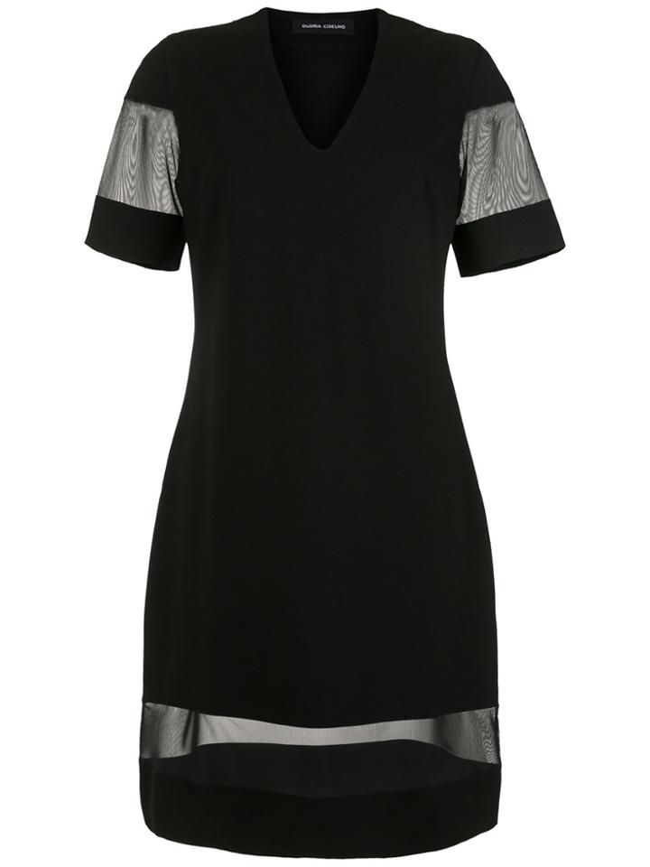 Gloria Coelho Sheer Panels Dress - Black