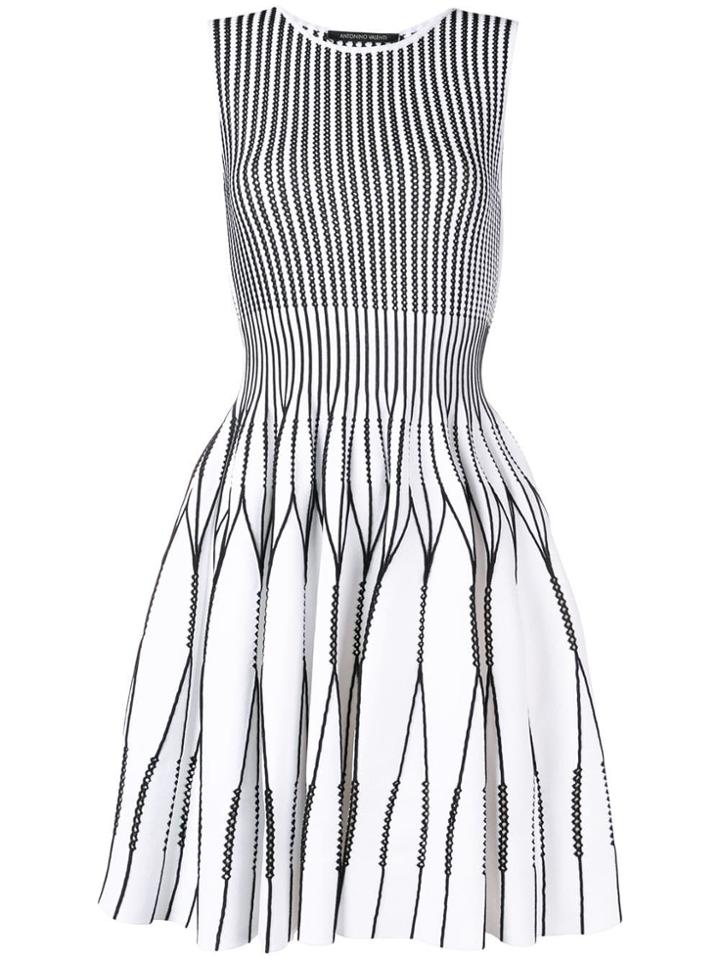 Antonino Valenti Perforated Mini Dress - White