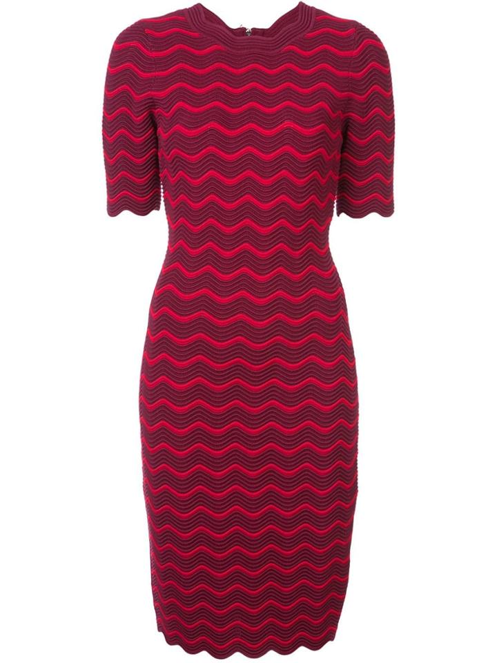 Milly Fitted Midi Dress - Red