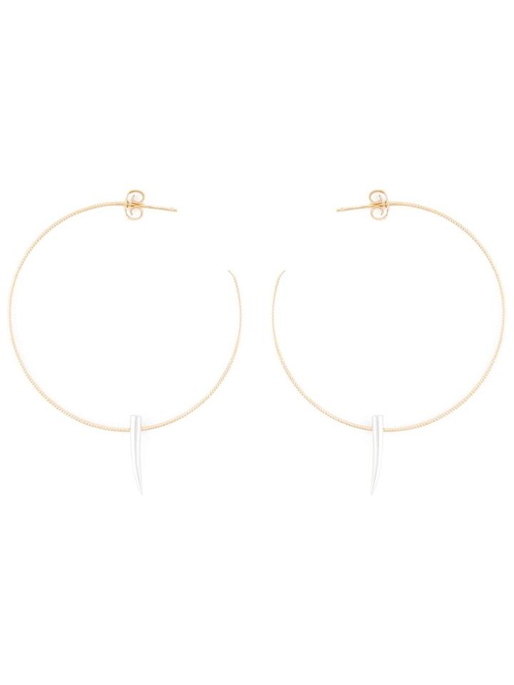 Wouters & Hendrix Spiked Hoop Earrings - Metallic