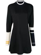 Calvin Klein 205w39nyc Knit-panel Shift Dress - Black
