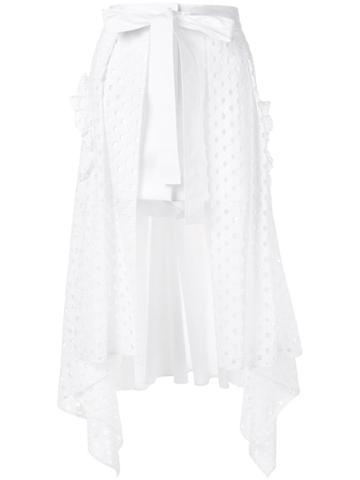 Shanshan Ruan Tie Waist Shorts - White