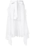 Shanshan Ruan Tie Waist Shorts - White