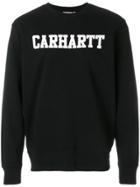 Carhartt Logo Print College Sweatshirt - Black