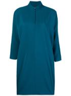 Gianluca Capannolo Slit Neck Cocoon Dress - Blue