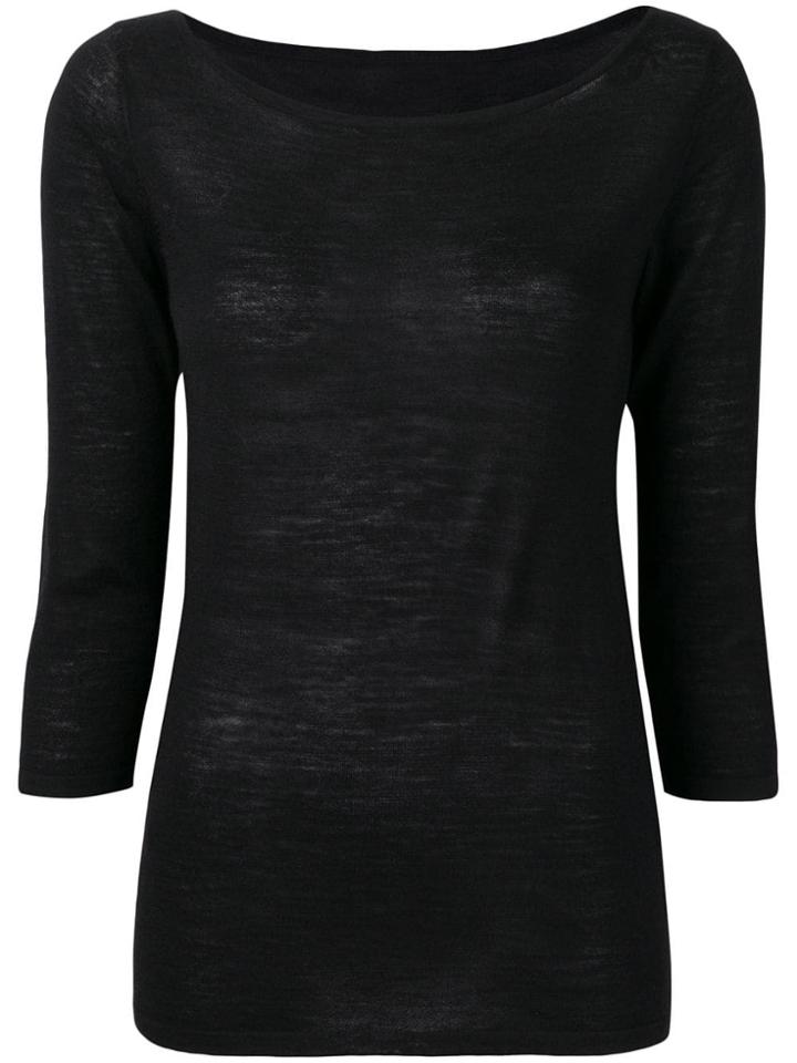Sottomettimi 3/4 Sleeves Jumper - Black