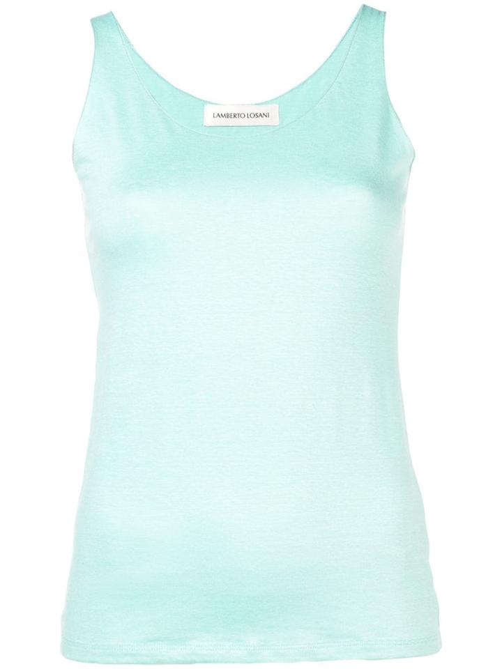 Lamberto Losani Knitted Tank Top - Blue