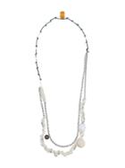 Oamc Chain And Twisted Necklace - White