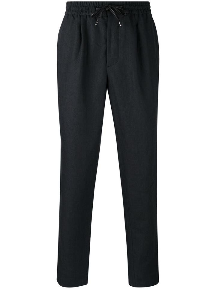 Bernardo Giusti - Drawstring Waist Trousers - Men - Linen/flax/polyester - 50, Grey, Linen/flax/polyester