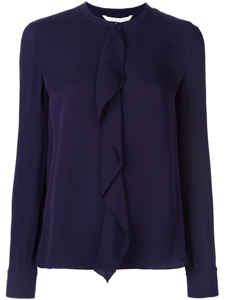 Diane Von Furstenberg Ruffle Front Blouse