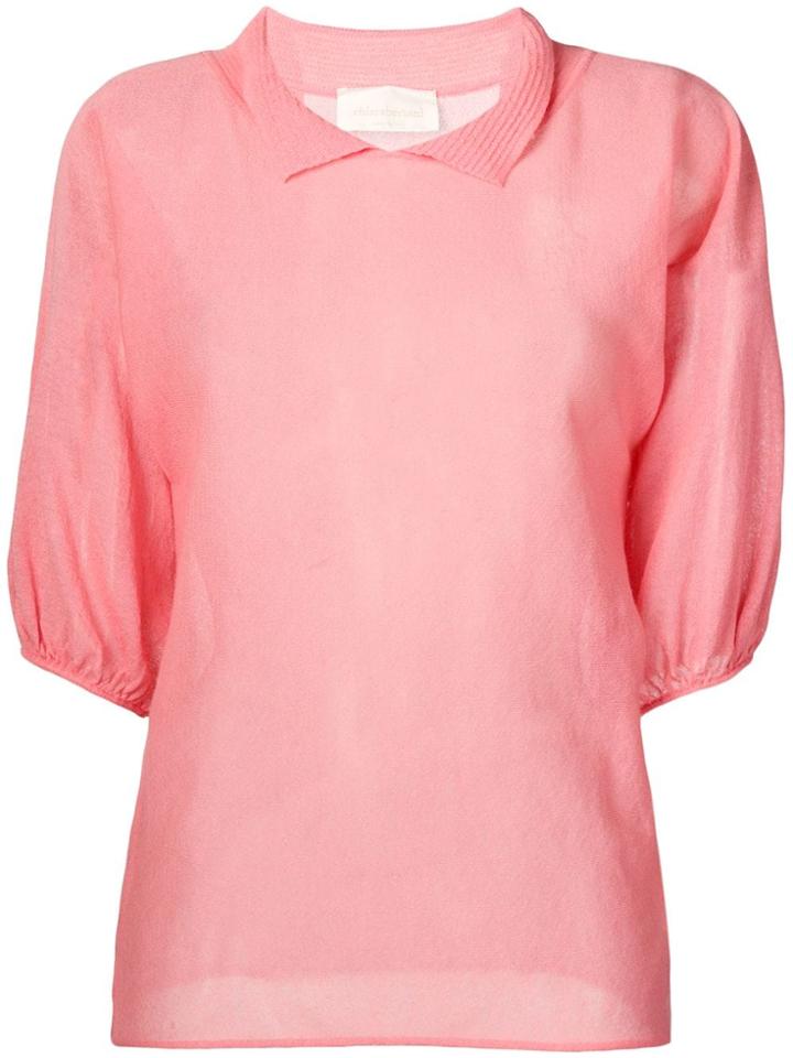 Chiara Bertani Short Sleeved Knitted Top - Pink