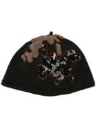 Le Chapeau Sequined Hat, Women's, Black, Wool