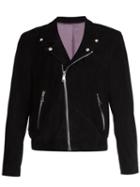 Second/layer Classic Biker Jacket, Men's, Size: Large, Black, Cupro/suede