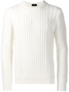 Zanone Crew-neck Knit Jumper - White