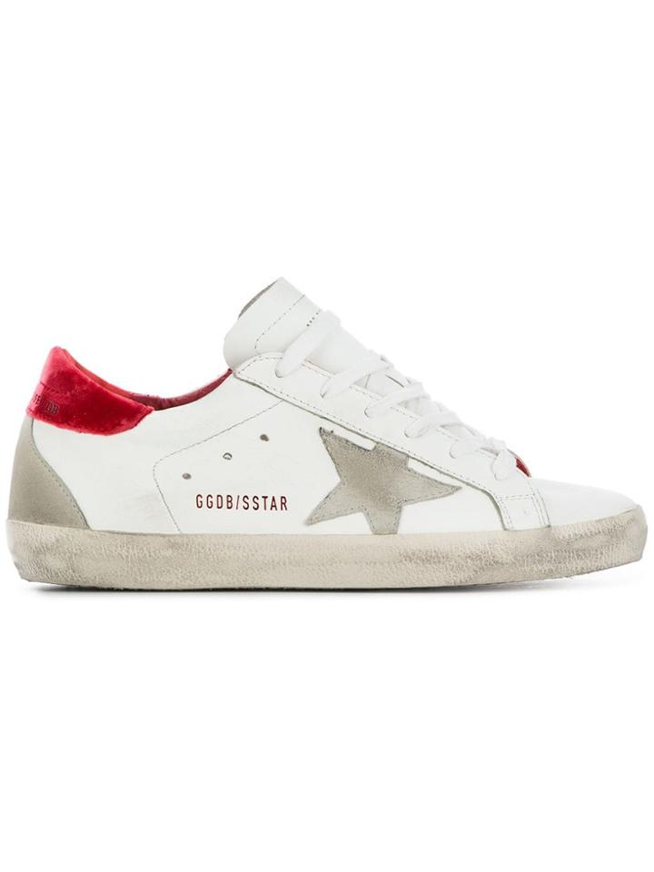 Golden Goose Deluxe Brand Red Velvet Superstar Sneaker - White