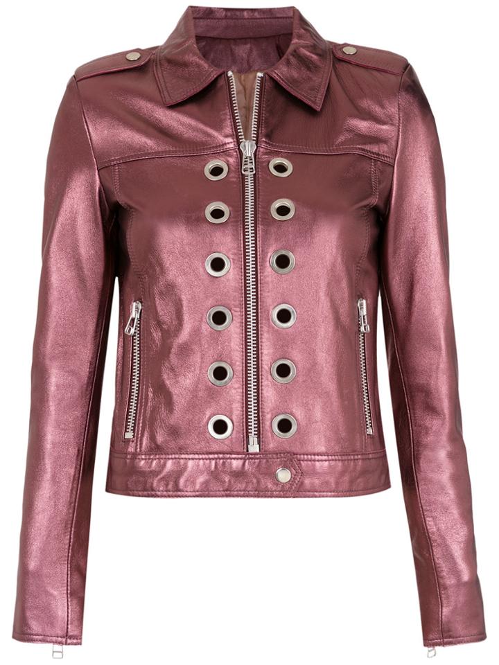 Nk Eyelets Jacket - Pink & Purple