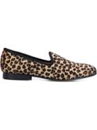 Del Toro Shoes Pony Hair Leopard Slippers