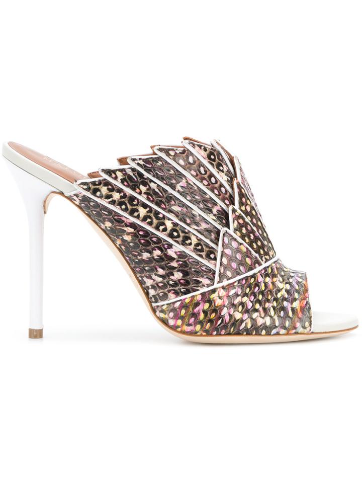 Malone Souliers Snake-effect Mules - Multicolour