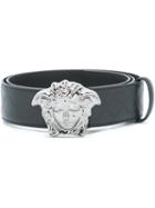 Versace 'palazzo Medusa' Belt, Men's, Size: 105, Black, Leather/metal