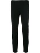Boutique Moschino Rib Detail Cropped Trousers - Black