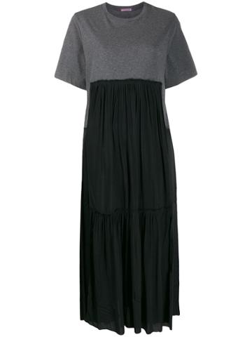 Sueundercover Asymmetric Patchwork Dress - Black