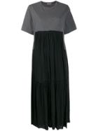 Sueundercover Asymmetric Patchwork Dress - Black