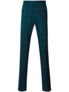 Paul Smith - Checked Trousers - Men - Cotton/polyester/wool - 30, Green, Cotton/polyester/wool