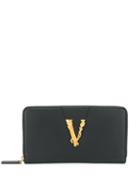 Versace Virtus Continental Wallet - Black