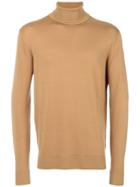 Sunspel Roll Neck Sweater - Brown