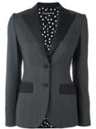 Dolce & Gabbana Fitted Blazer, Women's, Size: 38, Grey, Virgin Wool/spandex/elastane/polyester