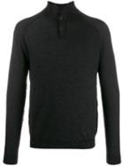 Transit Buttoned Neck Sweater - Black